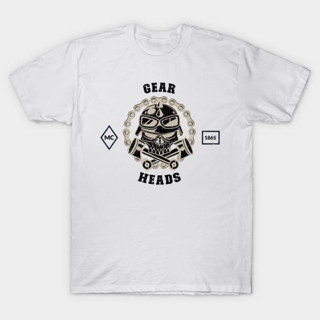 Gear Heads Biker Club T-Shirt by Tip Top Tee's